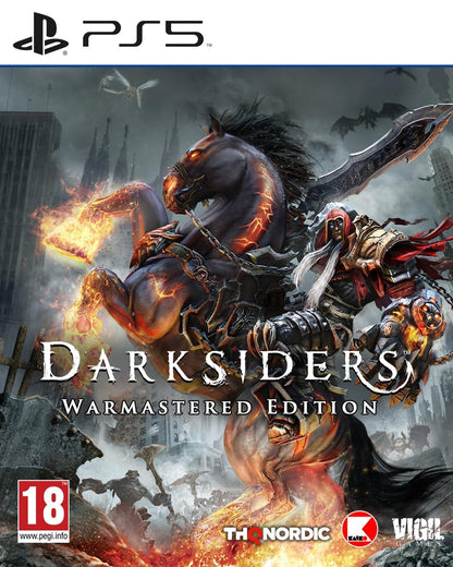 Darksiders Warmastered game for PlayStation 5 by THQ Nordic, featuring artwork of the game cover with the protagonist and dark fantasy background.
