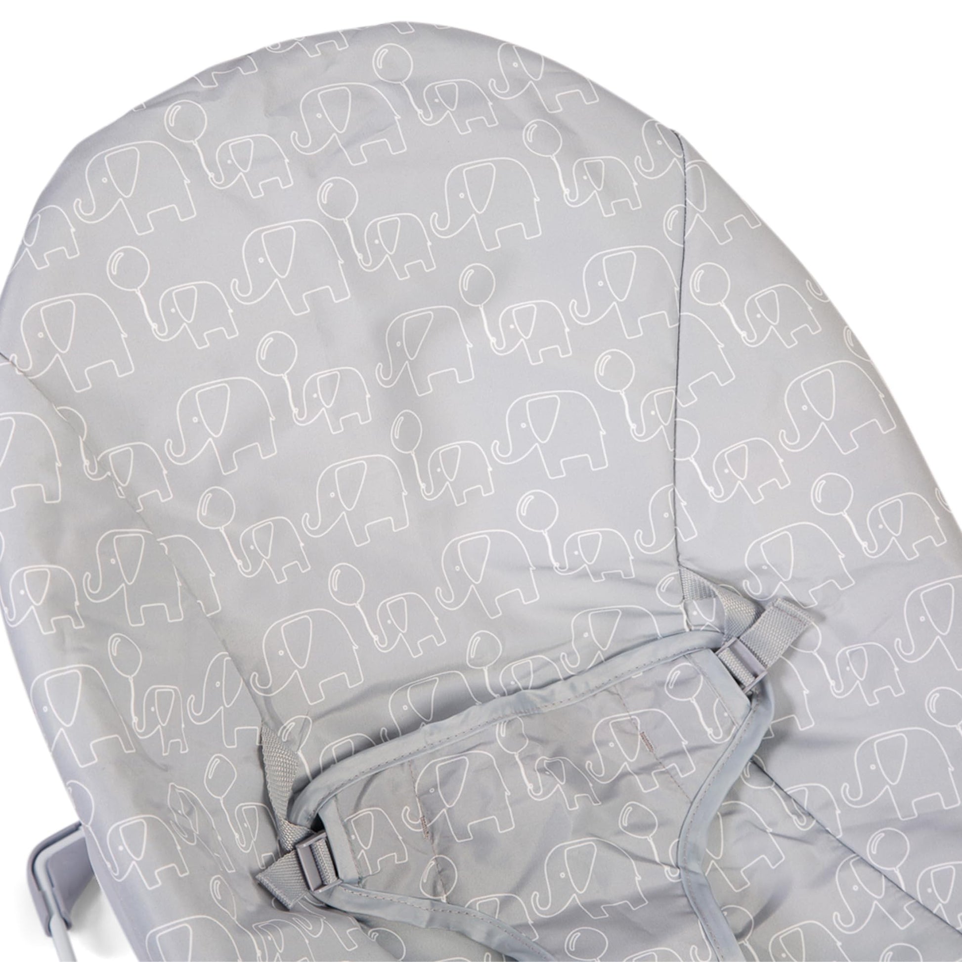 Red Kite Bambino Bouncer in grey with soft fabric and safety straps, designed for comfortable baby seating and gentle rocking.