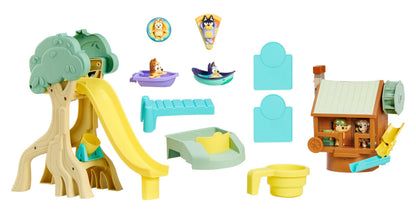 Little Tikes Bluey Bushland Waterplay Adventure with 6 Accessories, Bluey Active Play, for Boys and Girls Age 3+, Green One