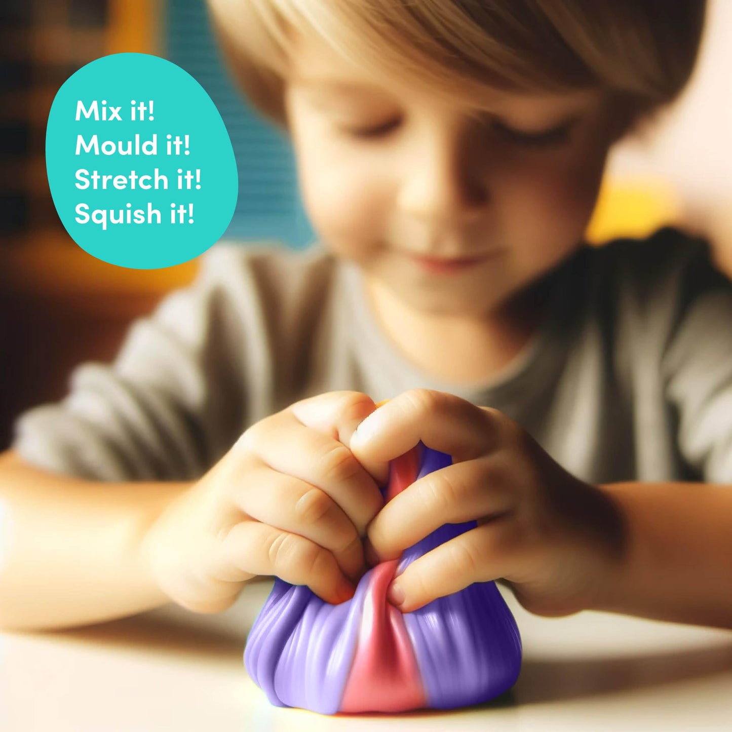 Color-changing putty in lid pots with mini UV torches, sensory slime toy from THE TWIDDLERS for kids' DIY art and calming activities.