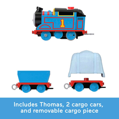 Thomas & Friends Motorized Toy Train Talking Thomas Engine with Sounds Phrases & Cargo for Kids Ages 3+ Years, UK English Version, HWH17