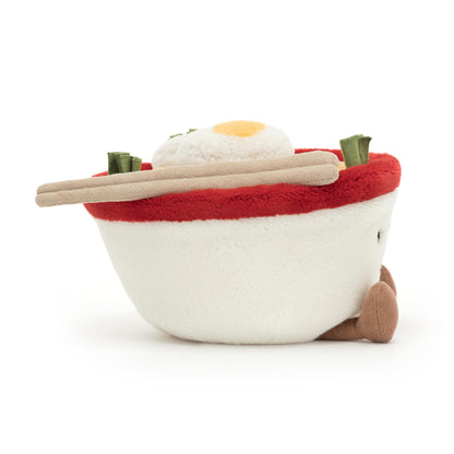 Jellycat Amuseables Ramen stuffed toy, 6.5 inches, featuring a cute smiling bowl of ramen plush.