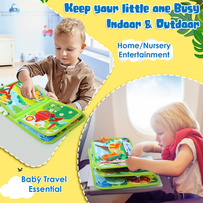 LZDMY Baby Busy Book Dinosaur Toys for 1 2 3 Year Olds, Toddlers Montessori Busy Board Travel Toys, Baby Sensory Activity Books Educational Toy, Boys Girls Birthday Gift