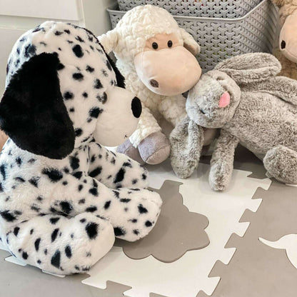 The Magic Toy Shop Grey Plush Rabbit Bunny Teddy 25cm - Super Soft Cuddly Toy - Seated Stuffed Animal, Suitable from Birth - Great Gift for Kids & Adults for All Occasions