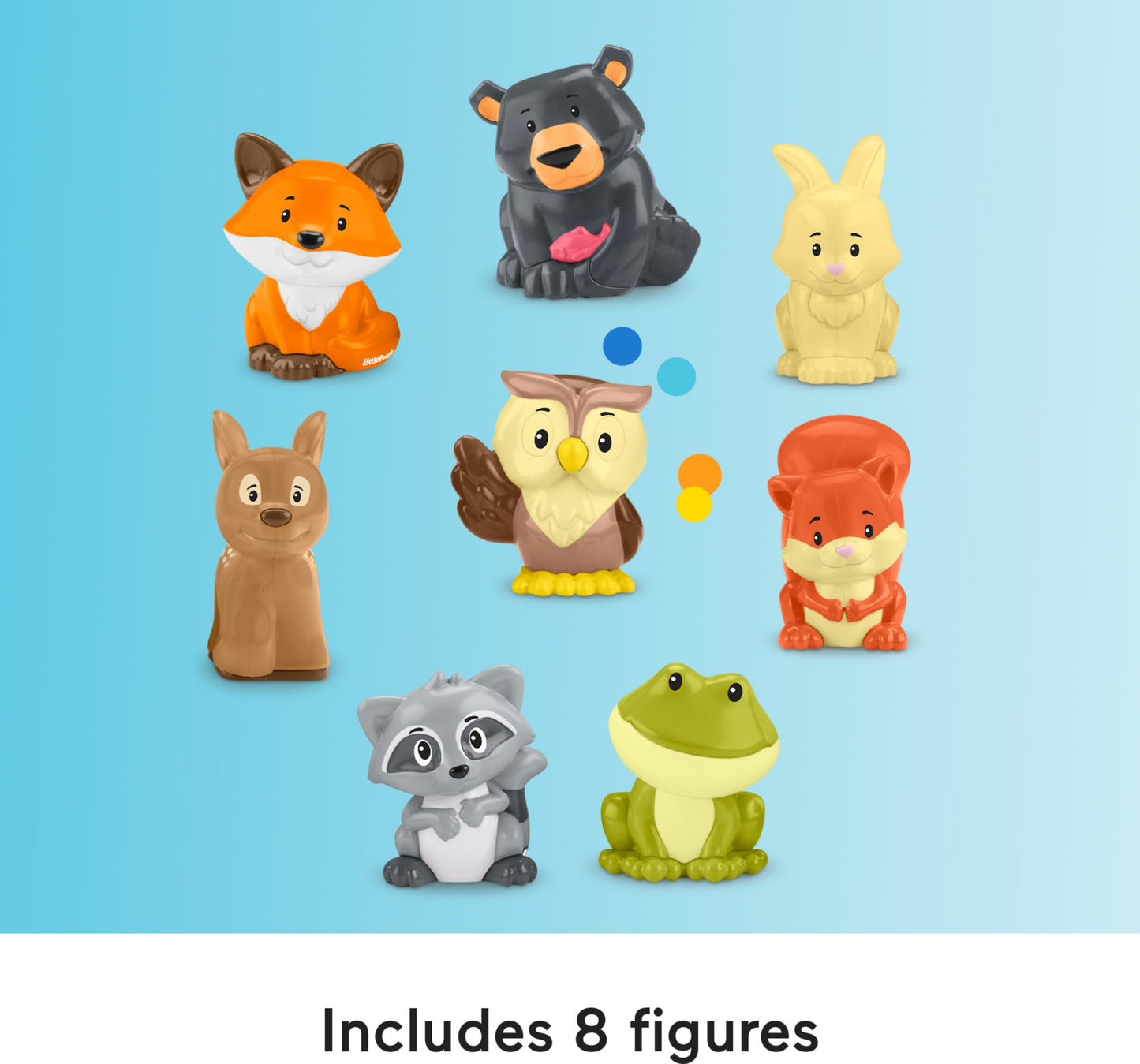 Fisher-Price Little People Toddler Toy Forest Friends Carry Case Playset with Animal Figures for Pretend Play Kids Ages 1+ Years, HWB29