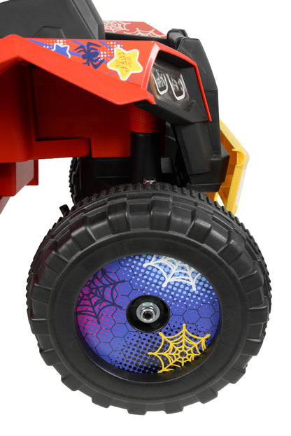 Spidey Kids Mini Quad Bike - Official Licensed Kids Ride On Car - 6V Electric Ride On Toys - Forward, Reverse Gears, Chunky Tyres & Amazing Friends Decals, Safe Toddler Toy - Spidey Toys