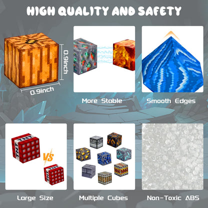FUXHBFB Magnetic Blocks Build Mine 100PCS - Magnet World Edition Kids Toys for 3+ Year Old Boys and Girls Building Blocks (Mine)