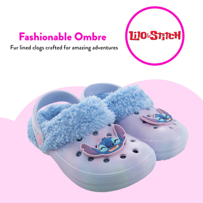 Disney Stitch Shoes | Lilo and Stitch Girls Clogs | Fleece Lined Clogs | Blue 12