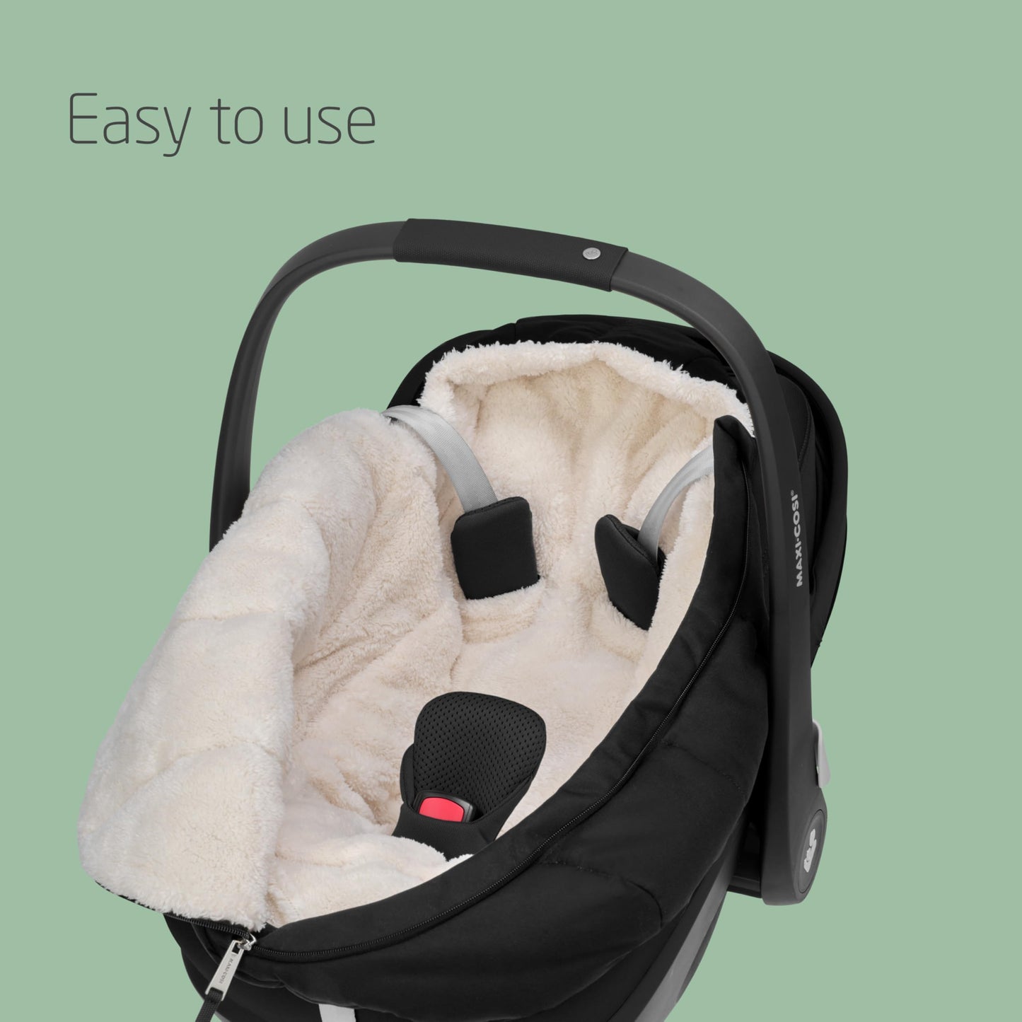 Maxi-Cosi Baby Car Seat Footmuff, Baby footmuff, Provides Comfort, Easy and Safe, Soft and Sturdy Fabrics, Machine Washable, Compatible with All Maxi-Cosi Baby car Seats, Twillic Black