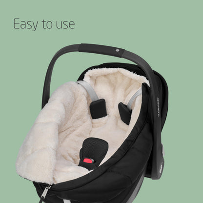 Maxi-Cosi Baby Car Seat Footmuff, Baby footmuff, Provides Comfort, Easy and Safe, Soft and Sturdy Fabrics, Machine Washable, Compatible with All Maxi-Cosi Baby car Seats, Twillic Black