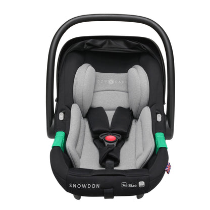 Cozy N Safe Snowdon i-Size Child Car Seat Carrier with ISOFix Base and Support Leg, 3 -Point Harness, Adjustable Headrest, Suitable from 40cm to 85cm (up to 15kg), New ECE R129 i-Size Compliant