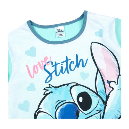 Disney Lilo and Stitch Girls Pyjamas Short PJs, Ages 5 to 15 Years Old, Official Merchandise (as8, age, 11_years, 12_years) Blue
