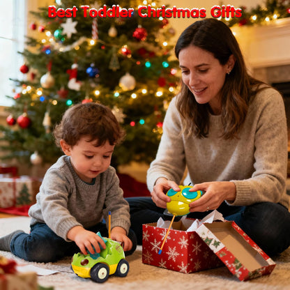 Pup Go Toddler Remote Control Car for Age 18 Months+, 2 Interchangeable Dino Dolls, Lively Music & Lights, First RC Toy for Boys Girls 1-3 Year Olds, Ideal Christmas Birthday Gift (Pastel Green)
