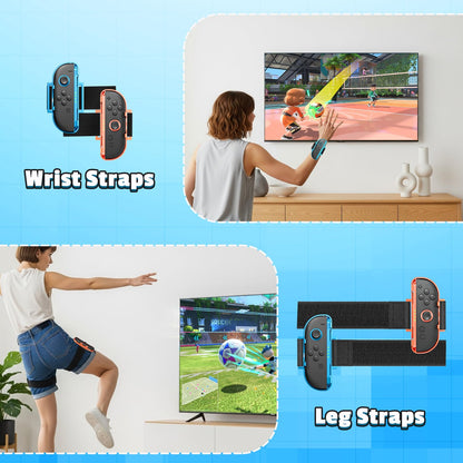 BRHE 18-in-1 Switch sports accessories bundle for Nintendo Switch 2, including game controllers and fun party game gear for kids and adults
