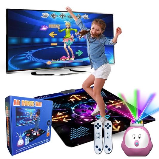 Dance mat for kids and adults by YRPRSODF featuring electronic step pad, motion sensors, 100+ games, 200+ songs, and cartoon modes