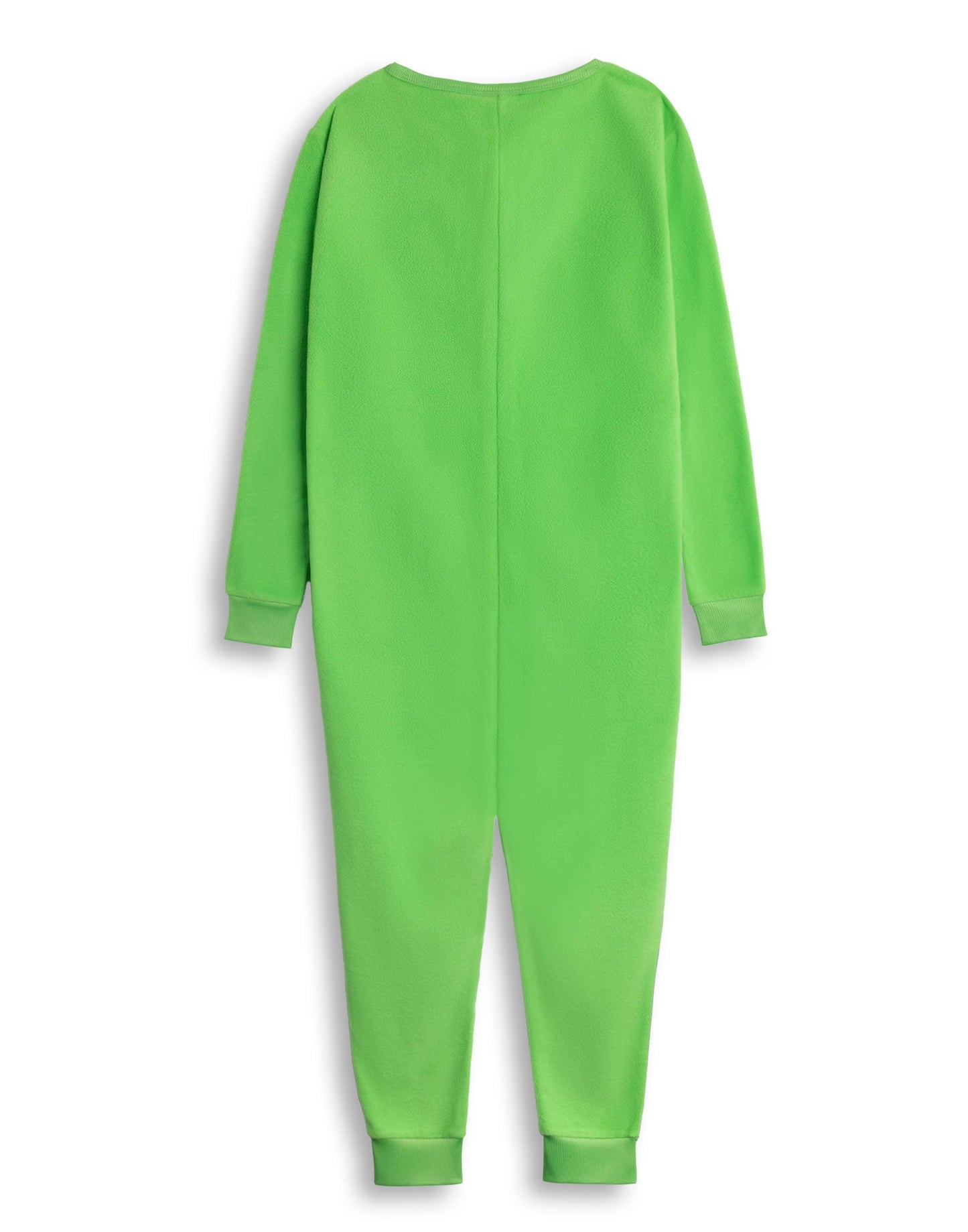 Minecraft Creeper Boys Green Zip-Up Onesie | Long Sleeve Microfleece Sleepwear with Steve & Enderman Print | Kids Gamer Nightwear | Ideal for Bedtime & Lounging Merch - 9-10 Years