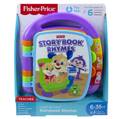 Fisher-Price Storybook Rhymes Learning Toy with Lights and Music for Babies and Toddlers, Laugh & Learn UK English Version, CDH26