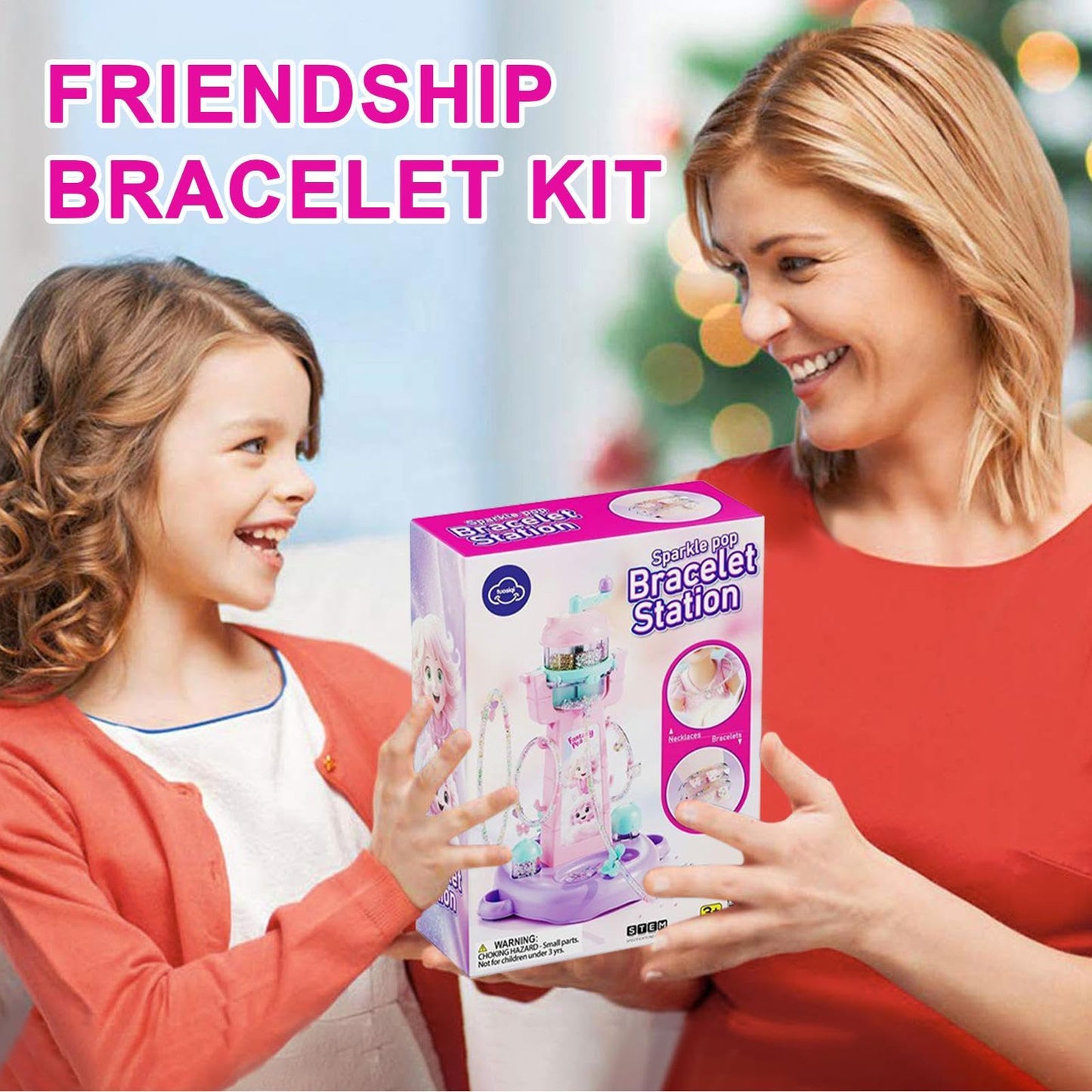 Bracelet Maker,Charm Bracelet Making Kit - Jewelry Toy with Beads Arts for Children Kids Teen Girl 3 Years Old + Birthday Christmas Stocking Stuffers