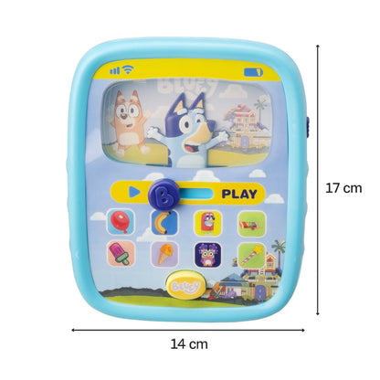 Bluey Interactive Tablet & Remote Control Toy Set – Pretend Play Phone & Learning Tablet for Toddlers – Musical Sound Buttons, Sliding Fun Features (Bluey's Tablet)
