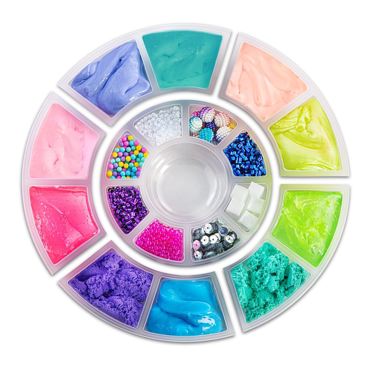 Colorful Canal Toys So Slime ASMR Wheel with multicolour slime, textures, and decorations for creative play and sensory fun.