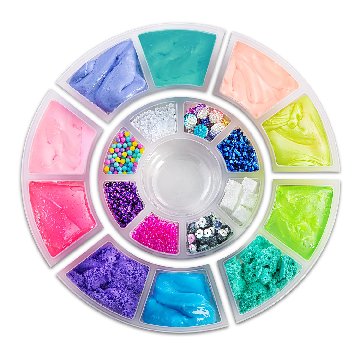 Colorful Canal Toys So Slime ASMR Wheel with multicolour slime, textures, and decorations for creative play and sensory fun.