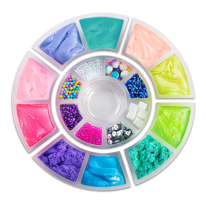 Colorful Canal Toys So Slime ASMR Wheel with multicolour slime, textures, and decorations for creative play and sensory fun.