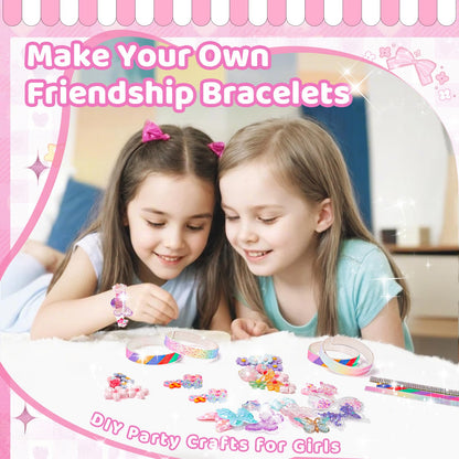 Eichhoo friendship bracelet making kit for girls, featuring colorful beads and strings for jewelry craft and birthday party favors.
