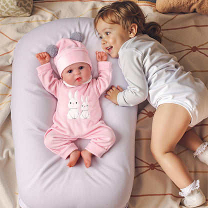 BABESIDE 20-inch lifelike reborn baby doll with soft body, realistic open eyes, dressed in clothes, for children age 3+