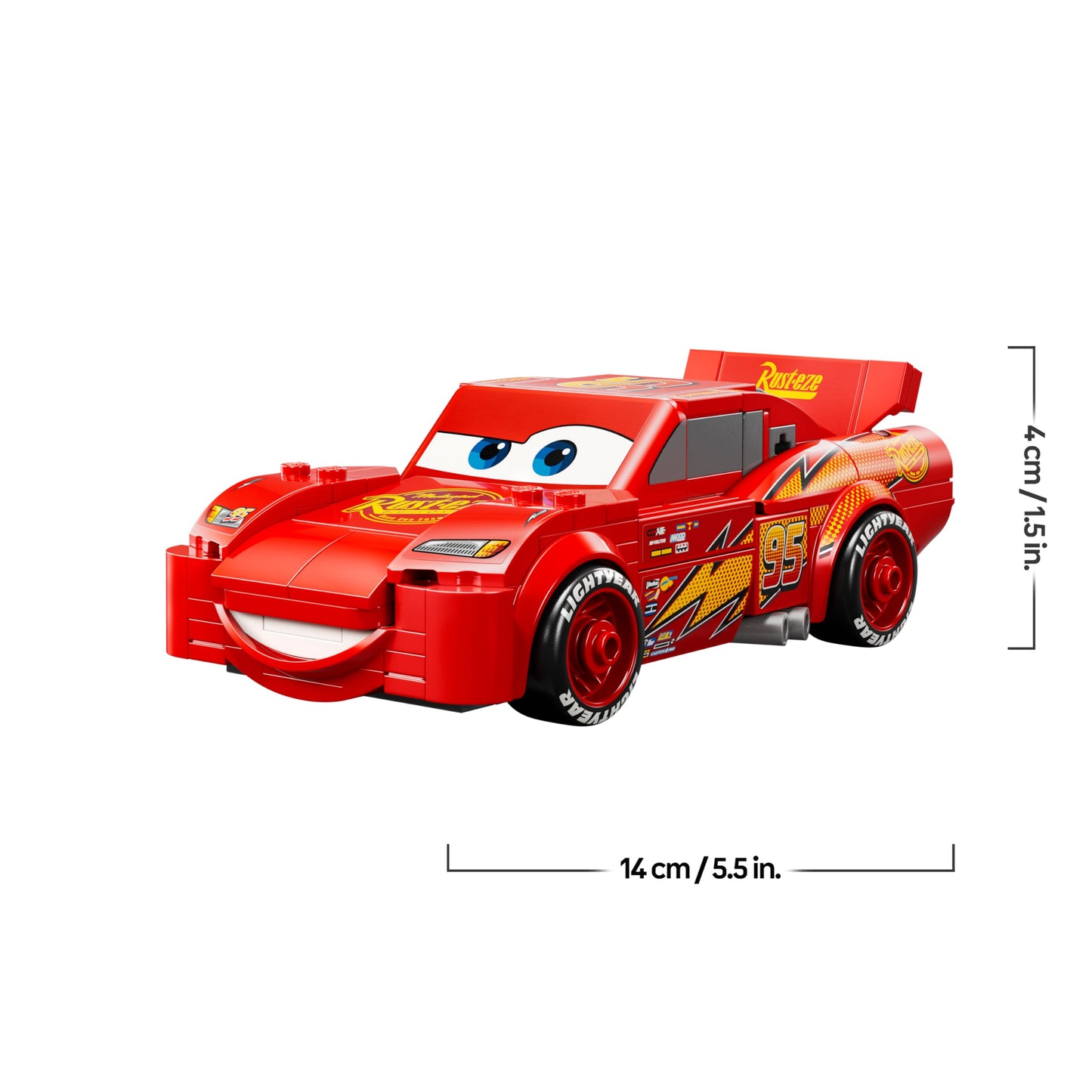 LEGO Speed Champions Lightning McQueen Race Car Toy - Collectible Model Kit w/a Detailed Undercarriage - Disney Gift for 9+ Year Old Boys, Girls & Pixar Cars Movie Fans - 77255