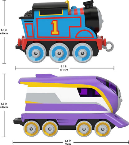 Thomas & Friends Diecast Toy Train Set Race for the Sodor Cup with Thomas & Kana Engines & Track for Preschool Kids Ages 3+ Years, HFW03