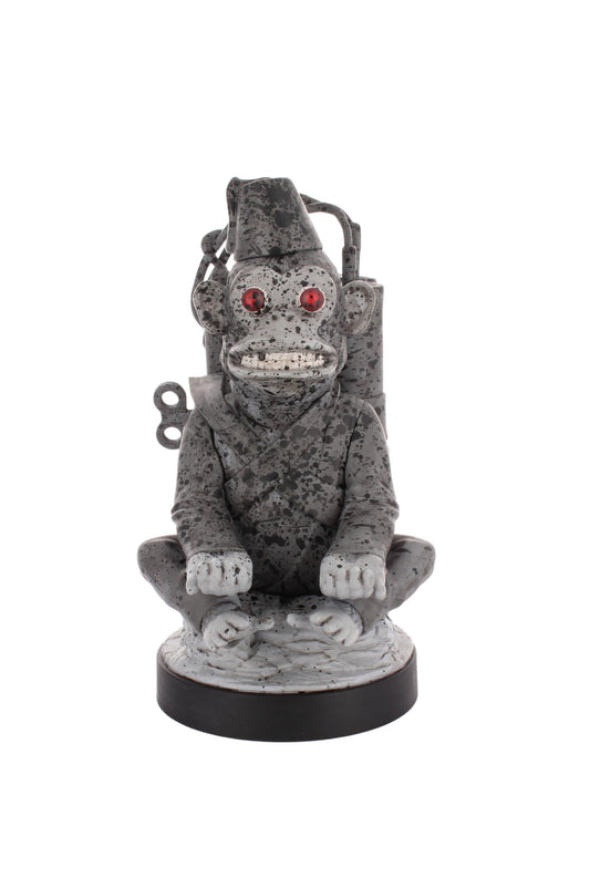 Cableguys Monkey Bomb controller holder and phone stand for gaming setups, compatible with Xbox, PlayStation, and standard controllers.