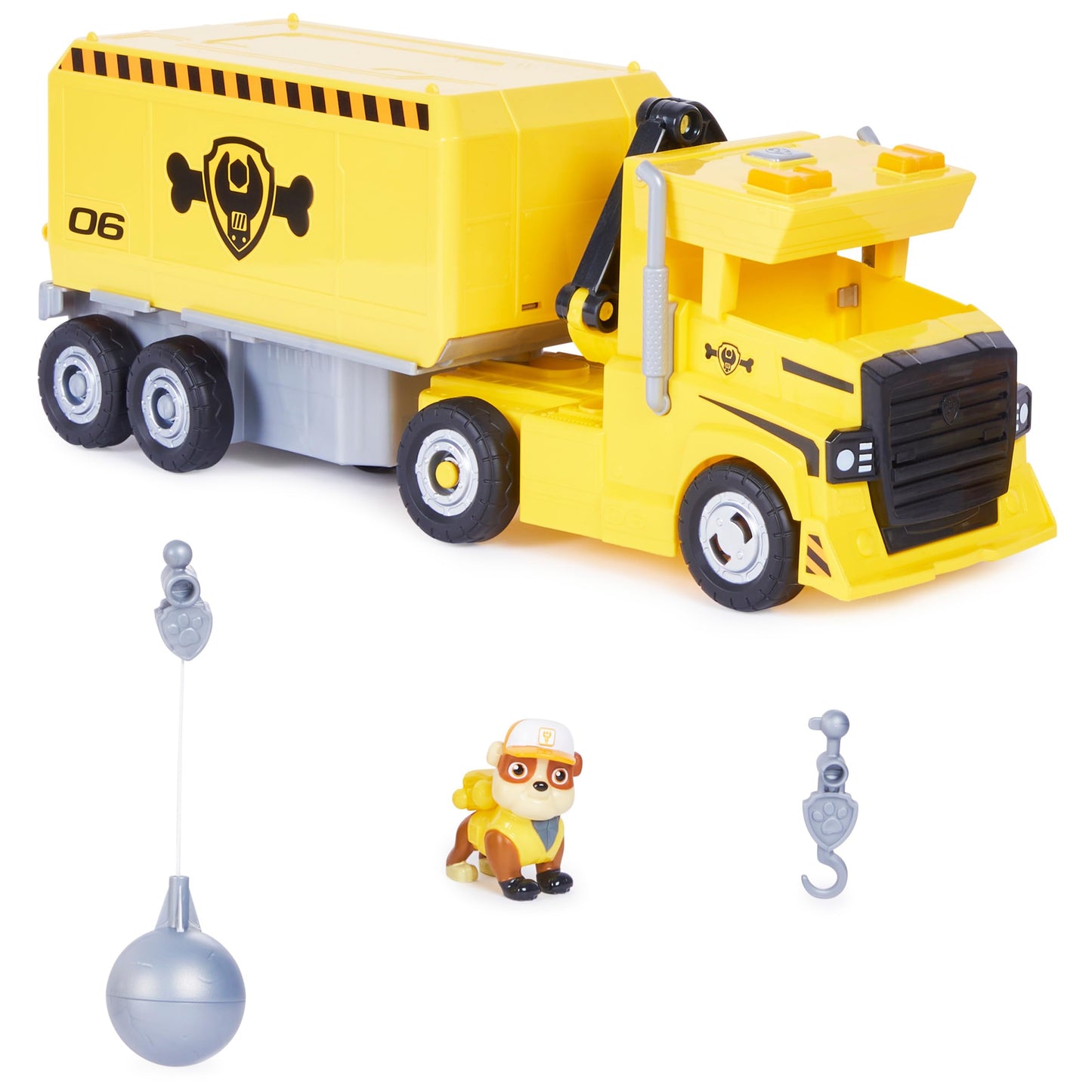 PAW Patrol, Rubble 2-in-1 Transforming X-Treme Truck with Excavator Toy, Crane Toy, Lights and Sounds, Action Figures, Kids’ Toys for Ages 3 and up