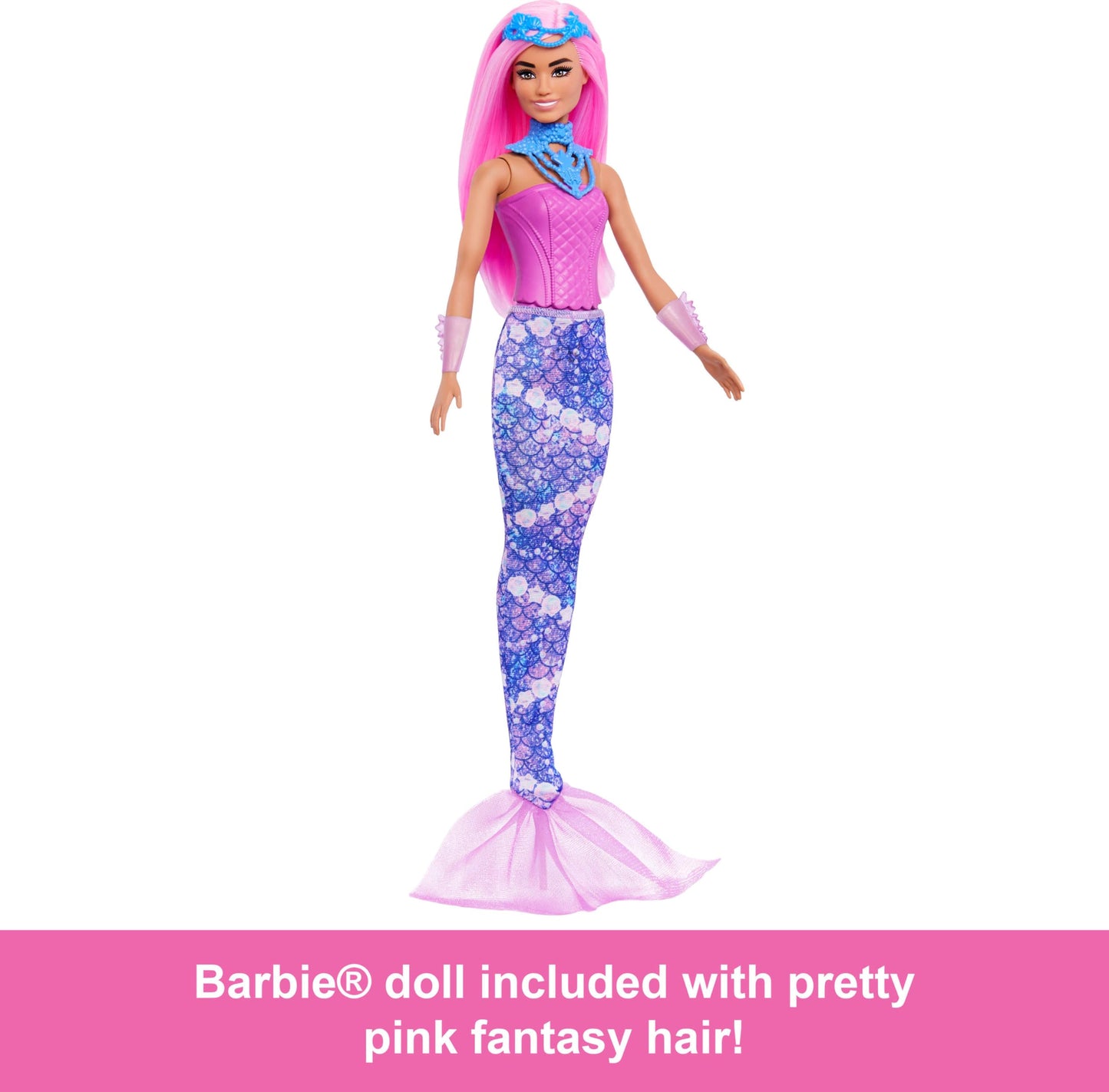 Barbie Advent Calendar with Doll & 24 Surprise Toy Accessories Including Unicorn & Pets, Transform Fashion Doll into Mermaid, Fairy & More, JFL66