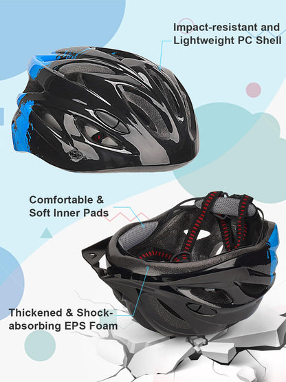 Kids Helmet, RaMokey Kids Bike Helmet With Light, Boys Girls Bike Helmet Age 3-14, Adjustable Child Helmet (50-59CM) for Bicycle Scooter Skating Cycle