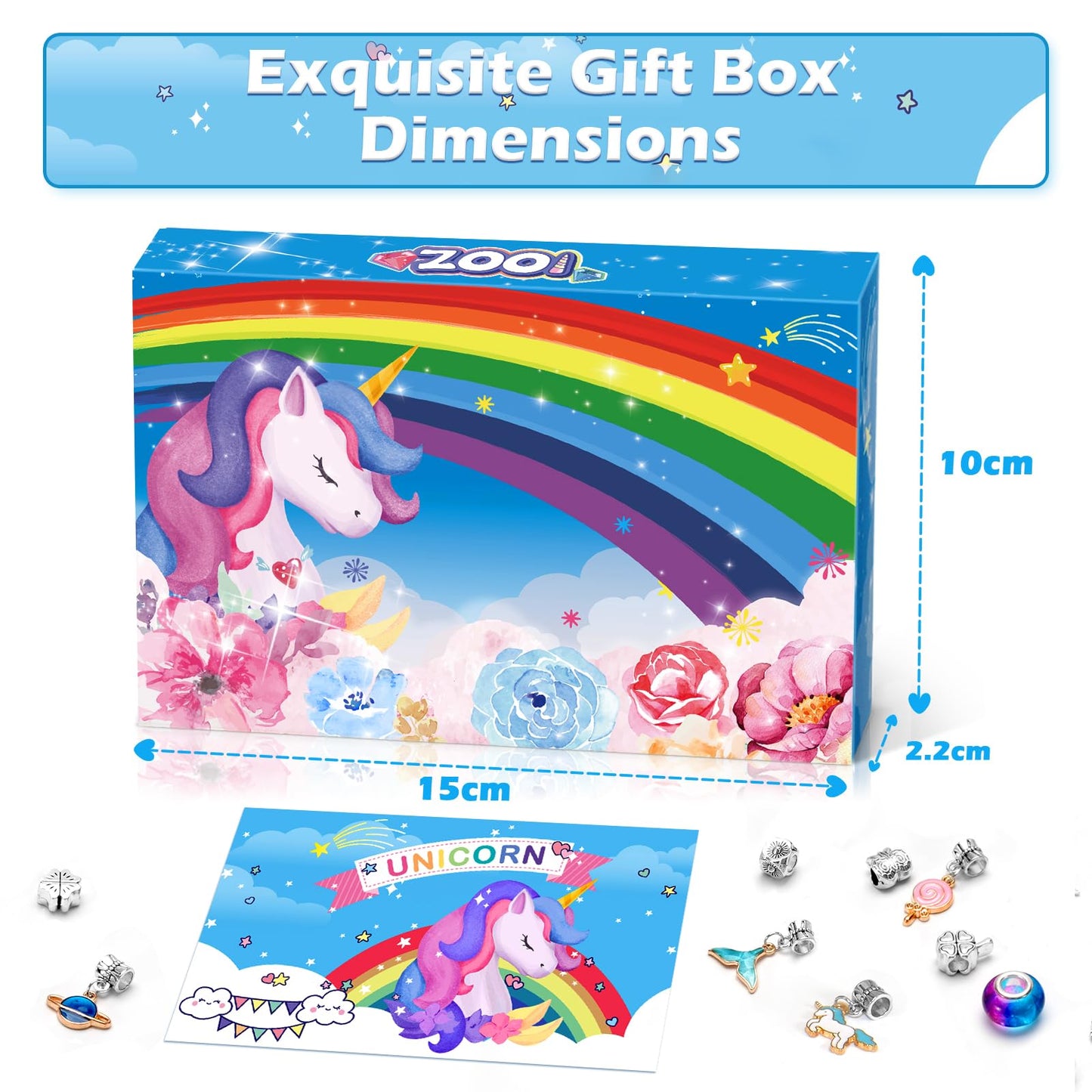 ZOOI Bracelet Making Kit, Jewellery Making Kit for Girls Gifts for 5-13 Year Old Girl Toys Arts and Crafts Kits for Kids, Stocking Fillers Kids, Gifts for Teenage Girls Birthday Presents