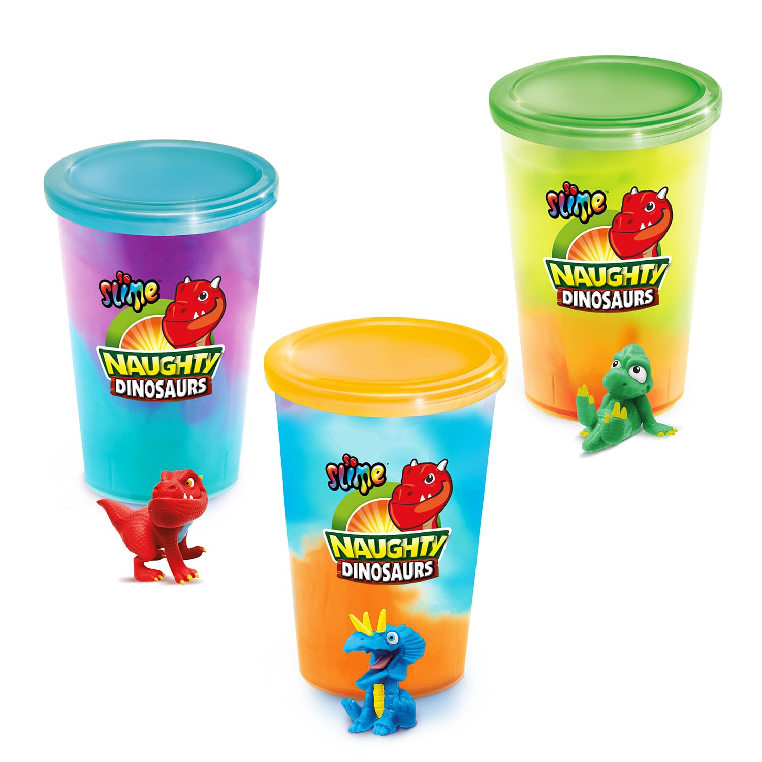 Canal Toys So Slime collectible slime set with three pots, dinosaur figurines, ready-to-use slime for children ages 5+