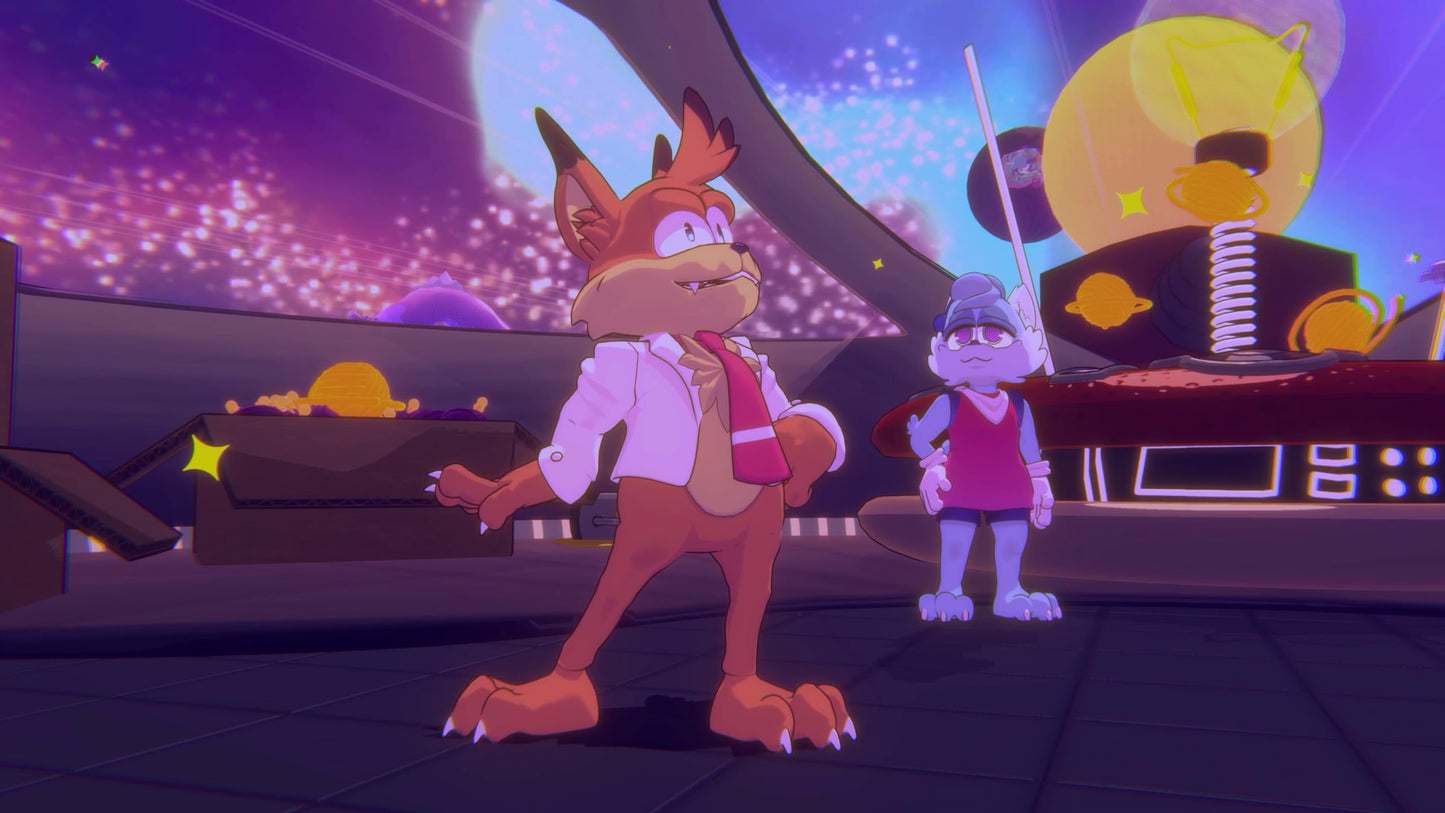 Bubsy 4D Pawsome Edition video game for Nintendo Switch by Atari, showing the game cover with colorful character artwork.