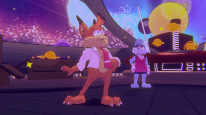 Bubsy 4D Pawsome Edition video game for Nintendo Switch by Atari, showing the game cover with colorful character artwork.