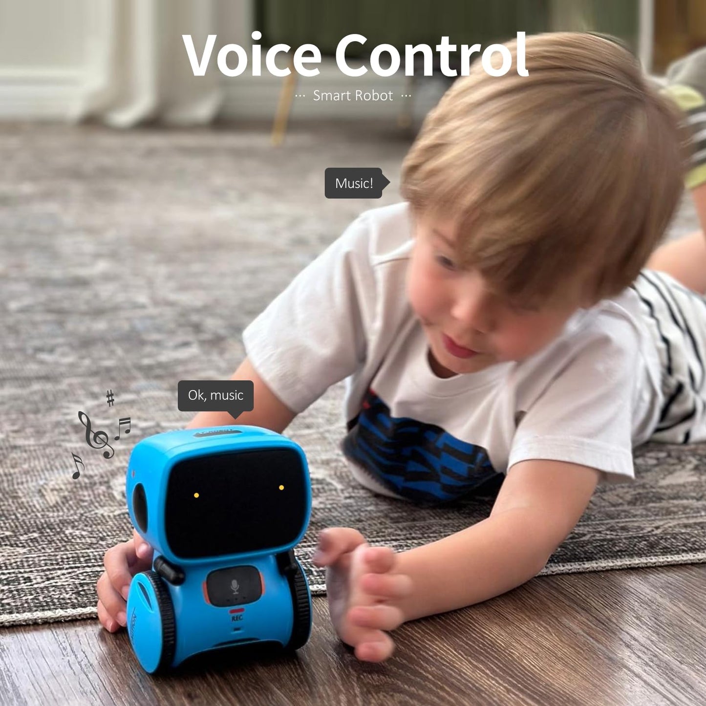 GILOBABY Interactive Smart Robot Toys, Intelligent Robot for Kids, Children Girls & Boys Robotic 3 Years Old Up, Voice Control & Touch Sense, Dance & Sing & Walk, Recorder & Speak Like You