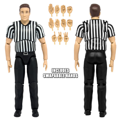 Figures Toy Company Figures Toy Ultimate Referee with Deluxe Articulation for WWE Wrestling Action Figures,Multi-color,6 Inch(Pack of 1)