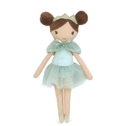 MON AMI Joelle The Princess Pocket Doll 10"/25 cm | Soft Plushie with Crown & Sparkly Dress | Mini Cuddly Doll for Playtime, Travel & All Ages