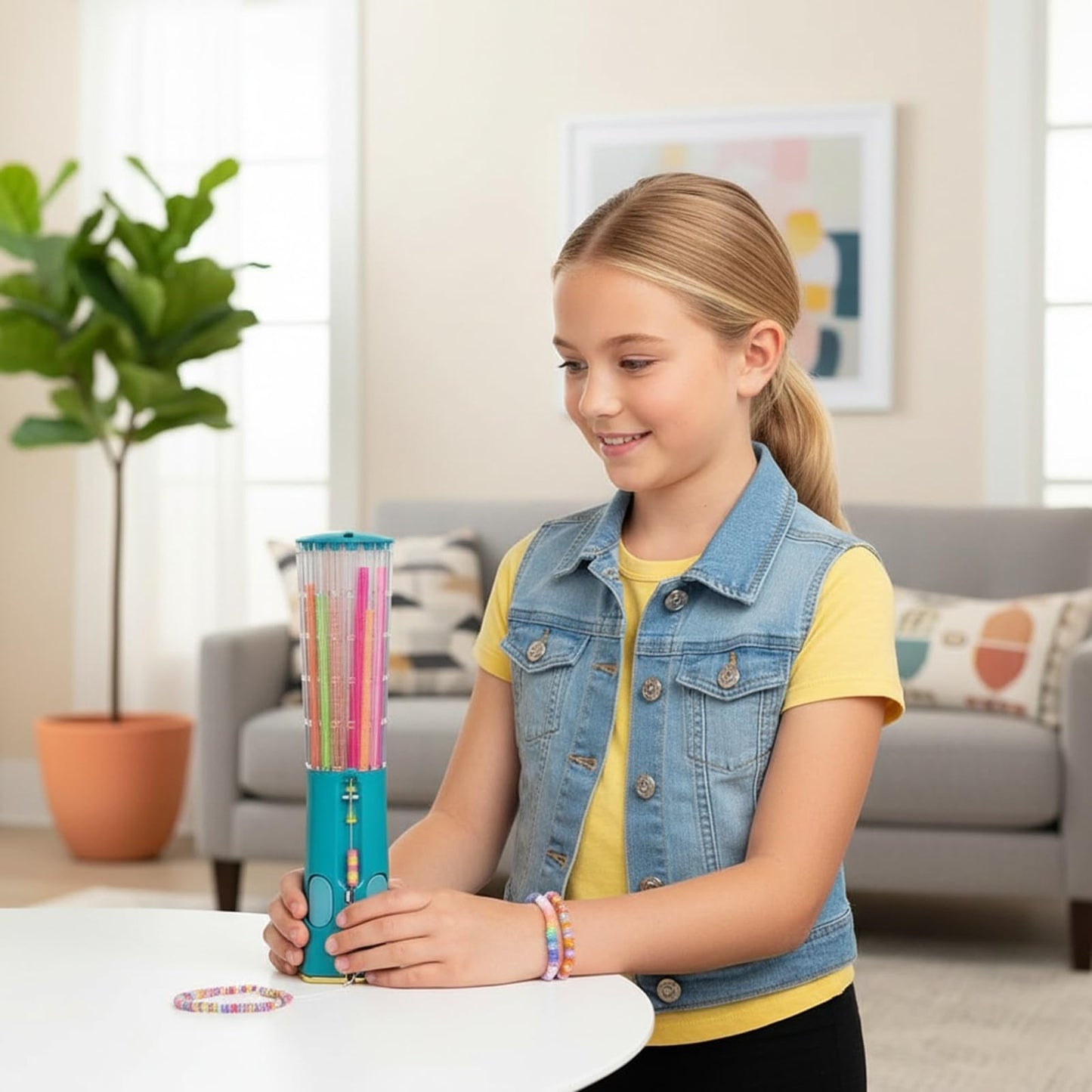 Quick Click Bracelet Maker Kit, Cool Bracelet Making Machine, 2047 Beads Fun DIY Jewelry Craft Kit, Rotating DIY Jewelry Set for 8-12 Girls & Teens, Develop Hands-On & Imagination & Creativity Skills