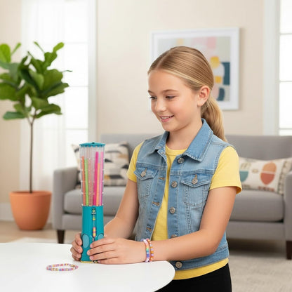 Quick Click Bracelet Maker Kit, Cool Bracelet Making Machine, 2047 Beads Fun DIY Jewelry Craft Kit, Rotating DIY Jewelry Set for 8-12 Girls & Teens, Develop Hands-On & Imagination & Creativity Skills