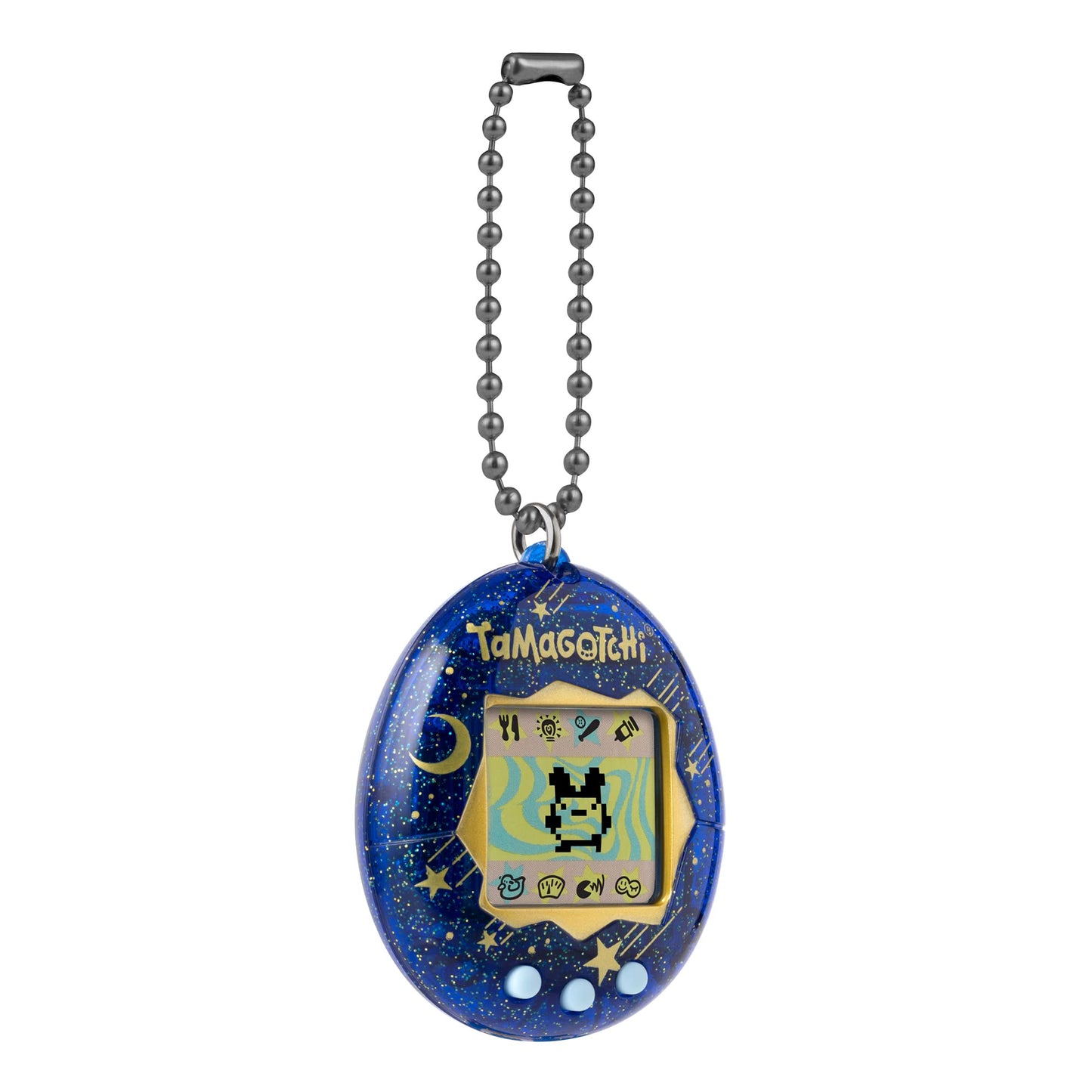 Bandai Tamagotchi Original Starry Night Shell | Tamagotchi Original Cyber Pet 90s Adults and Kids Toy with Chain | Retro Virtual Pets are Great Boys and Girls Toys or Gifts for Ages 8+