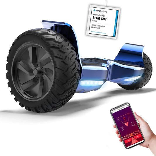 RCB Hoverboard 8.5" all terrain hoverboards, APP control function, integrated LED Bluetooth with powerful motor, electric skateboard self balance scooter, gift for Kids and Adults