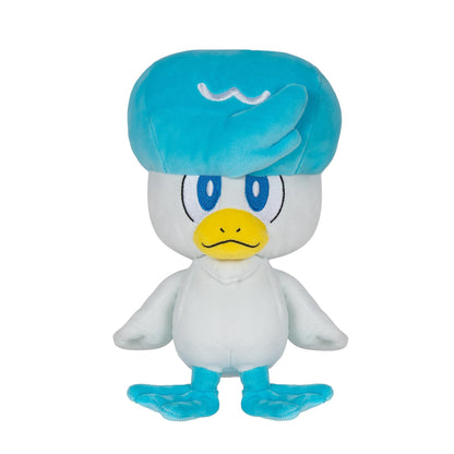 8-inch Pokémon Quaxly plush featuring authentic details and vibrant colors, perfect for collectors and fans.