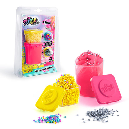 So Slime Sensations Mix’In Slime Set with colorful slime and mix-in decorations for kids aged 6+ in a fun sensory slime kit.