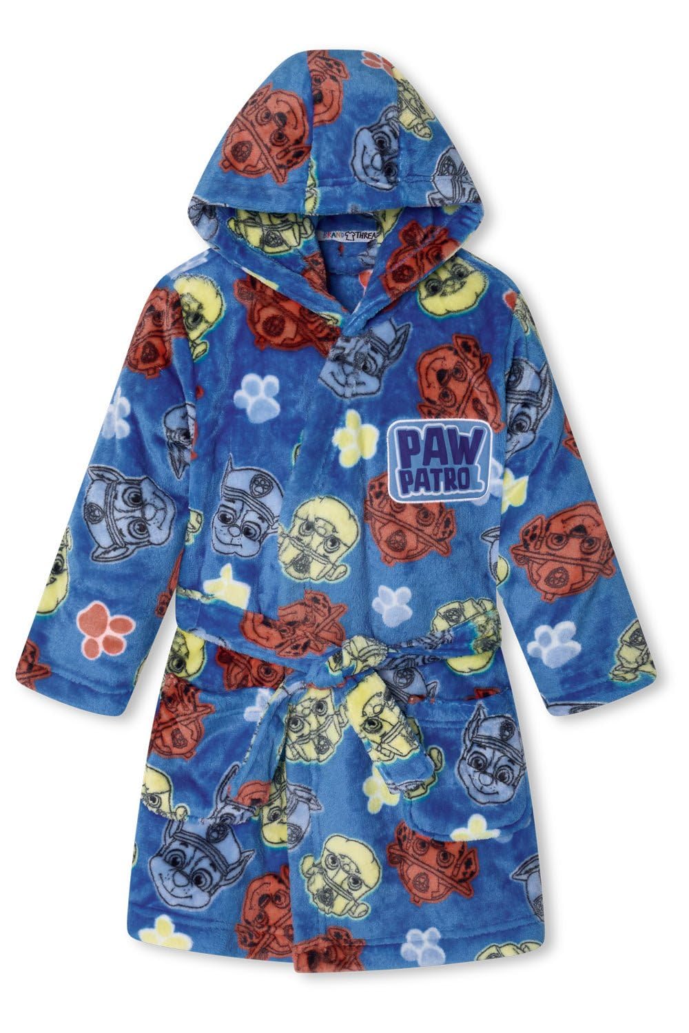 Paw Patrol Boys Dressing Gown – Cosy Fleece Robe Featuring Chase, Marshall & Rubble – Blue Character Nightwear | 100% Recycled Polyester | Toddler Boys (Ages 1–5)