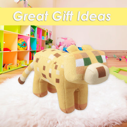 VFM - Minecraft Ocelot Soft Toy Clip On Video Game Character-Officially Licensed Toy Plush Stuffed Toy Plush Toy Cute Stuffed Plushie, Gifts for Birthday, Valentine's Day Christmas - 13cm Yellow