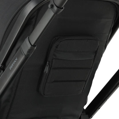 Deryan EVY V2 Pram for 2 Children, Newborn Preschool Toddlers and Toddlers of Preschool Age, Baby Pram Buggy up to 50 kg, Baby Pram, Travel Suitcase, 2-in-1 Complete Set, Black